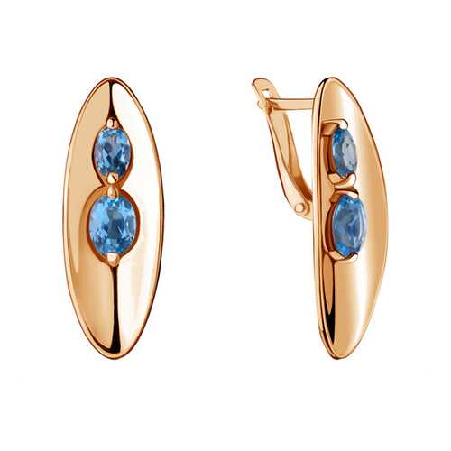 Серьги Aquamarine 4721805.6 в Фианит-Ломбард