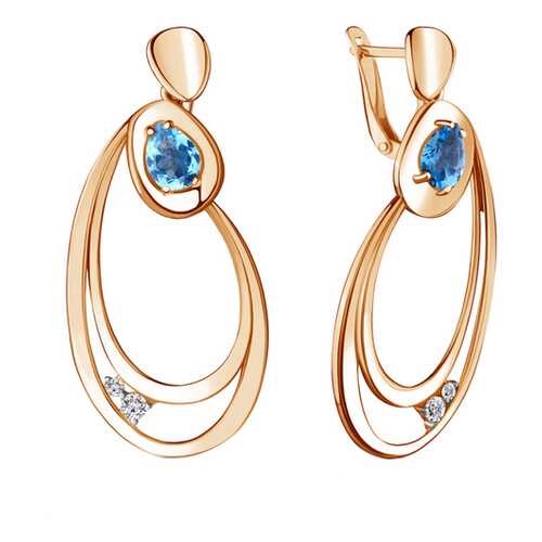 Серьги Aquamarine 4722005.6 в Фианит-Ломбард