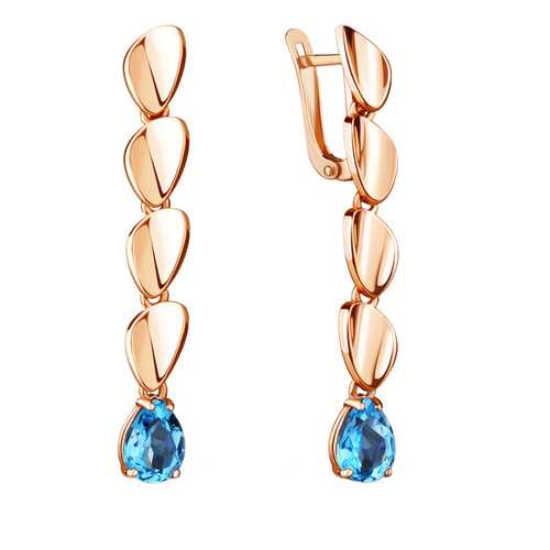Серьги Aquamarine 4722505.6 в Фианит-Ломбард
