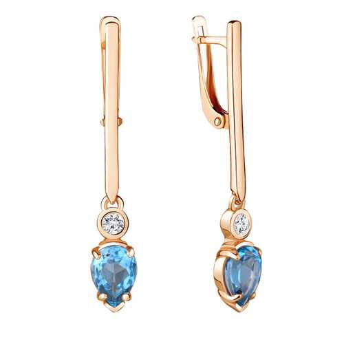 Серьги Aquamarine 4725405А.6 в Фианит-Ломбард