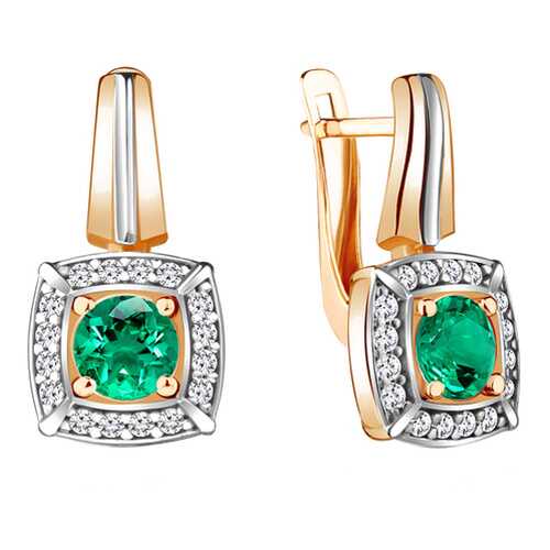 Серьги Aquamarine 48356АГ.6 в Фианит-Ломбард
