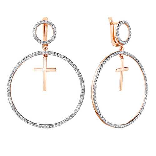 Серьги Aquamarine 48529А.6 в Фианит-Ломбард
