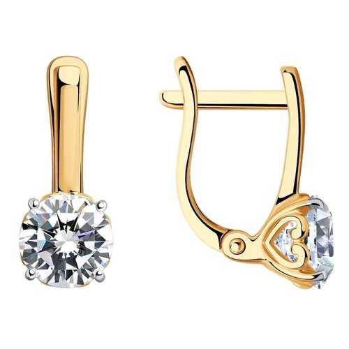 Серьги SOKOLOV из серебра со Swarovski Zirconia 89020068 в Фианит-Ломбард