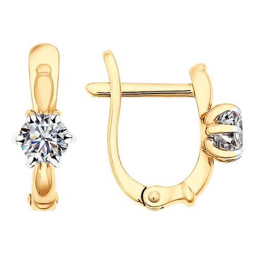 Серьги SOKOLOV из серебра со Swarovski Zirconia 89020079 в Фианит-Ломбард