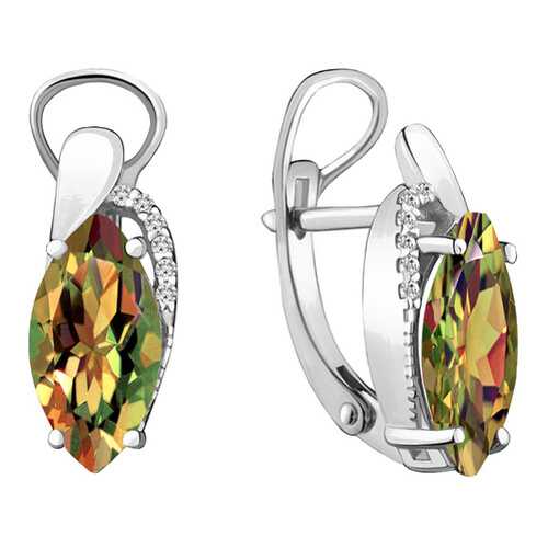 Серьги женские Aquamarine 4475919А.5_OS_3,52гр. в Фианит-Ломбард