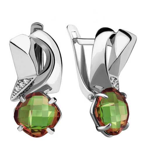 Серьги женские Aquamarine 4494719А.5_OS_3,59гр. в Фианит-Ломбард