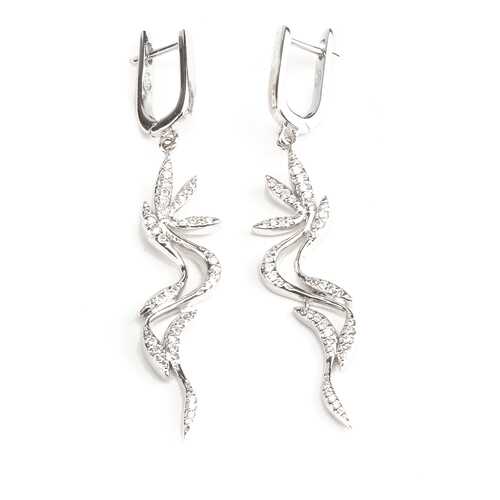 Серьги женские YOUKON OE 15057Е серебристые в Фианит-Ломбард