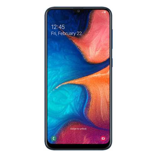 Смартфон Samsung Galaxy A20 (2019) 32Gb Blue (SM-A205F) в Фианит-Ломбард