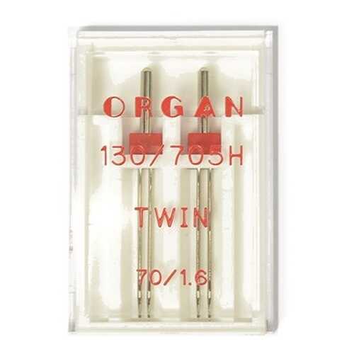 Иглы Organ двойные №70/1,6 для БШМ упак,2 иглы в Фианит-Ломбард