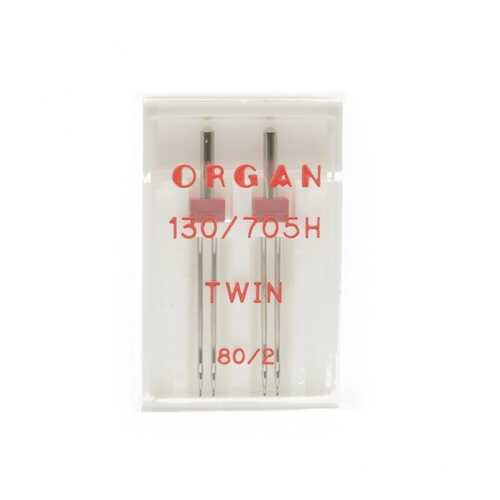 Иглы Organ двойные №80/2 для БШМ упак,2 игла в Фианит-Ломбард