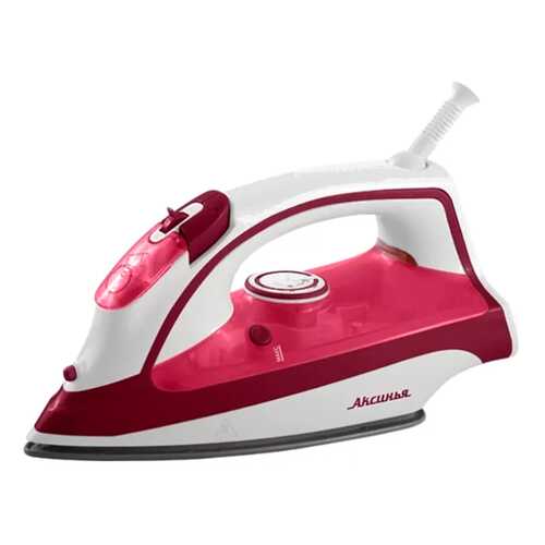 Утюг Аксинья КС-3002 White/Red в Фианит-Ломбард