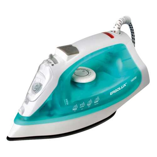Утюг Ergolux ELX-SI01-C40 White/Cyan в Фианит-Ломбард