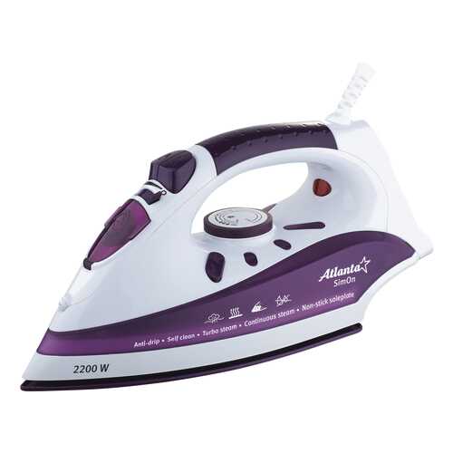 Утюг с пароувлажнением Atlanta ATH-5541 (violet) в Фианит-Ломбард
