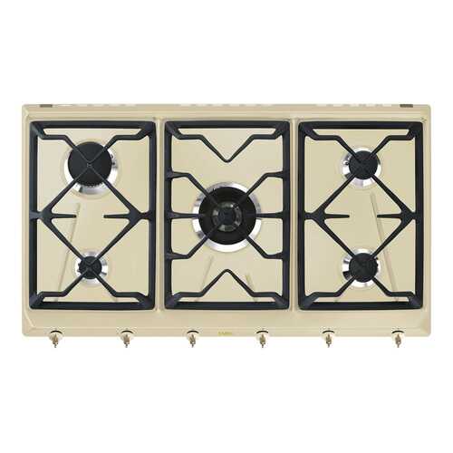 Встраиваемая варочная панель газовая Smeg SRV 896 POGH Beige в Фианит-Ломбард